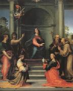 Fra Bartolommeo The Annunciation with Saints Margaret Mary Magdalen Paul John the Baptist Jerome and Francis (mk05) oil painting